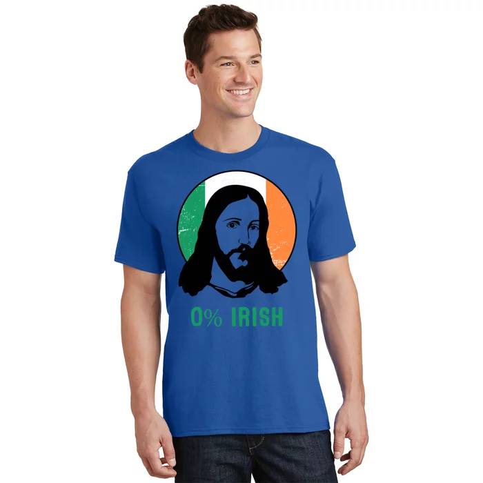 0% Irish Ireland Flag Jesus St Patricks Day Gift T-Shirt