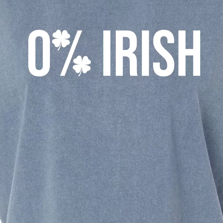 0% Irish Zero Percent Funny St Patricks Day Garment-Dyed Women's Muscle Tee