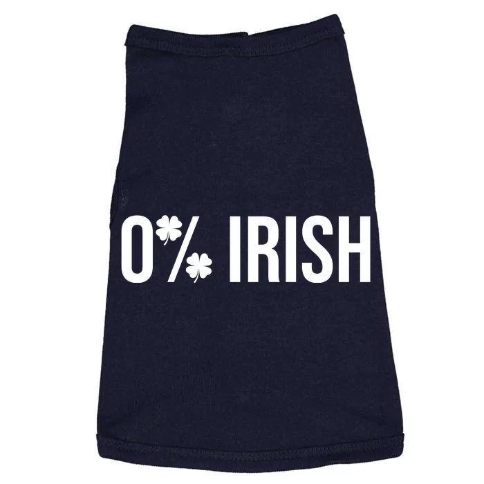 0% Irish Zero Percent Funny St Patricks Day Doggie Tank