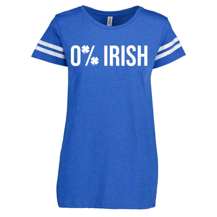 0% Irish Zero Percent Funny St Patricks Day Enza Ladies Jersey Football T-Shirt