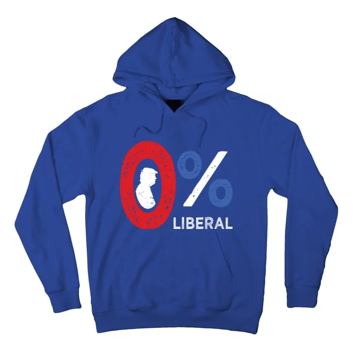 0% Liberal Vote President Trump Republican Us Flag Patriotic Cool Gift Tall Hoodie