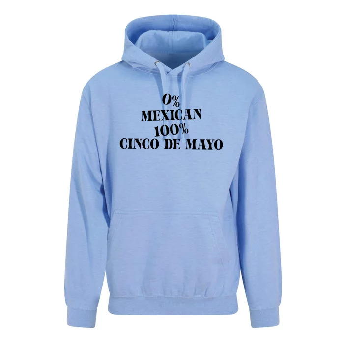 0% Mexican 100% Cinco De Mayo Funny Fiesta Unisex Surf Hoodie