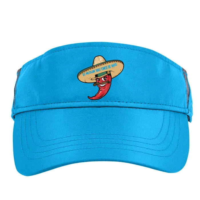 0 Mexican 100 Cinco De Mayo Funny Chilli Adult Drive Performance Visor