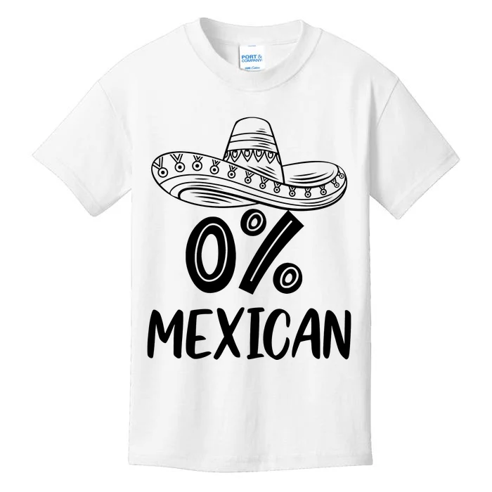 0% Mexican Cinco De Mayo Kids T-Shirt