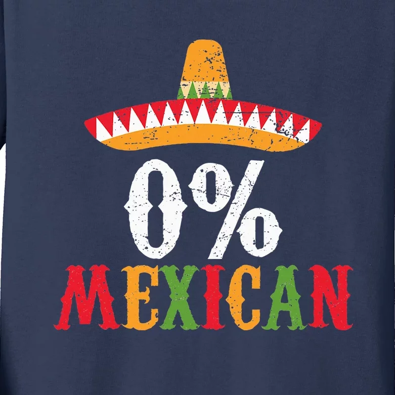 0 Mexican Cinco De Mayo Fiesta Sombrero Kids Long Sleeve Shirt