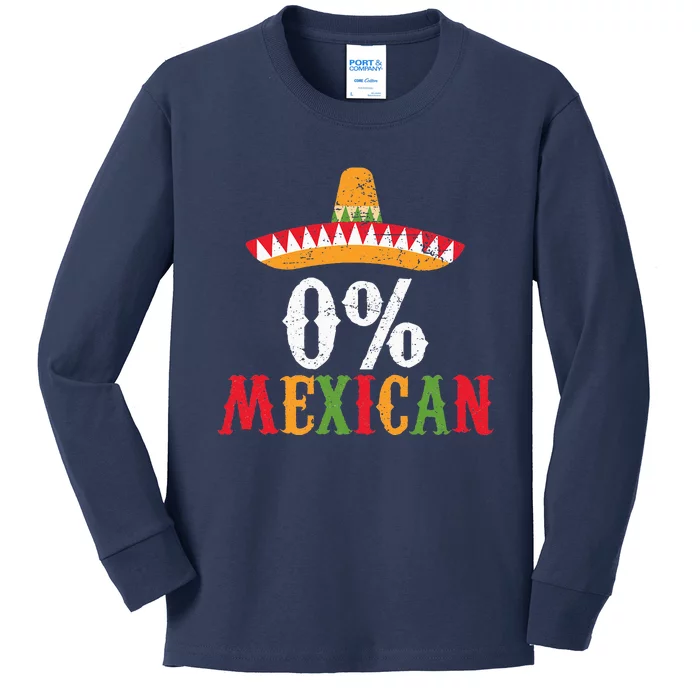 0 Mexican Cinco De Mayo Fiesta Sombrero Kids Long Sleeve Shirt