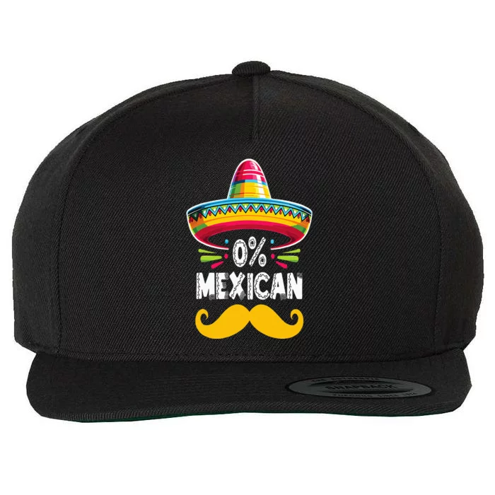 0 Mexican Cinco De Mayo Fiesta Sombrero And Mustache Funny Wool Snapback Cap