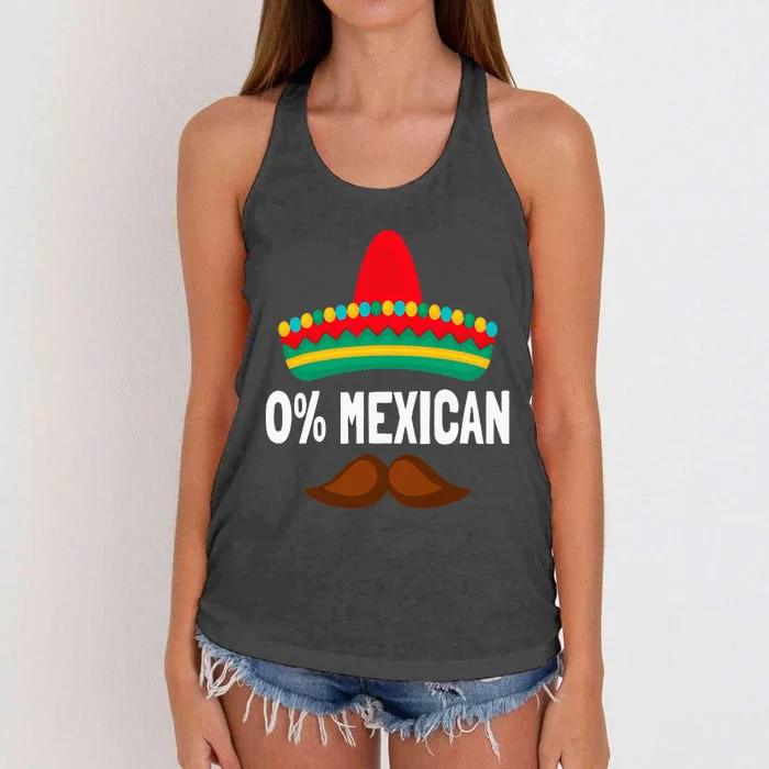 0 Mexican Cinco De Mayo Fiesta Sombrero Women's Knotted Racerback Tank