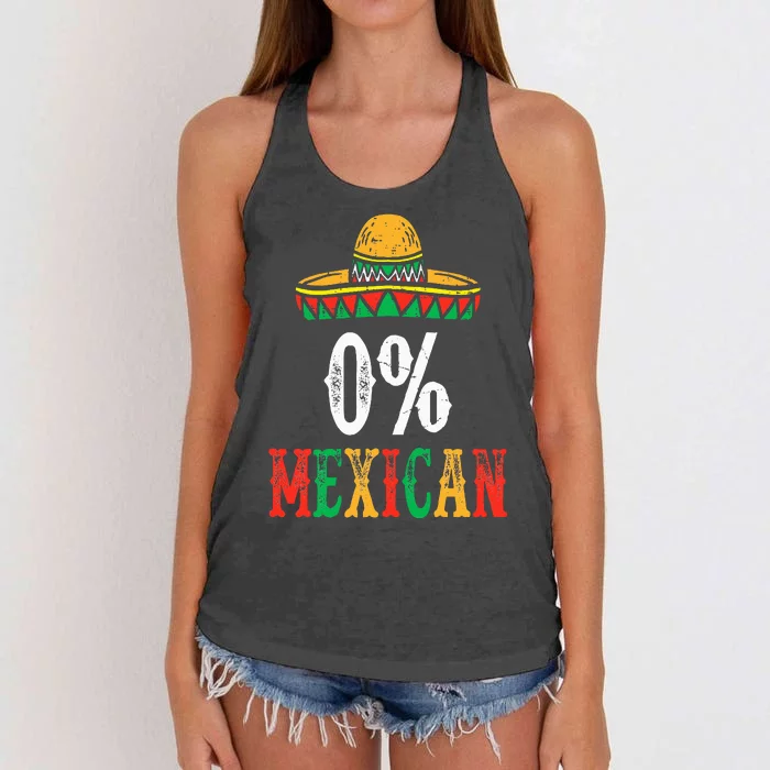 0 Mexican Cinco De Mayo Fiesta Sombrero Women's Knotted Racerback Tank