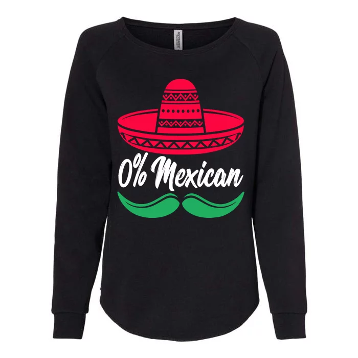 0% Mexican Funny Cinco De Mayo Womens California Wash Sweatshirt