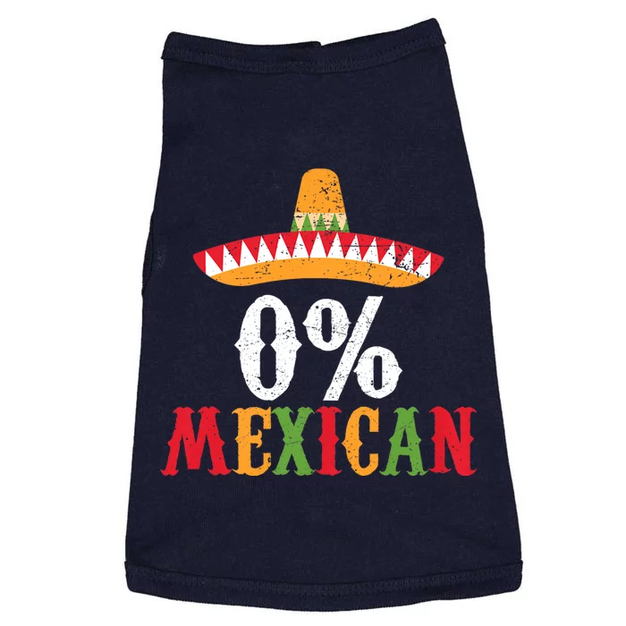 0% Mexican Fiesta Party Happy Cinco De Mayo Doggie Tank