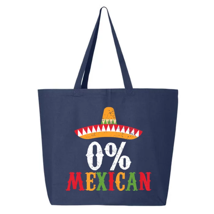 0% Mexican Fiesta Party Happy Cinco De Mayo 25L Jumbo Tote