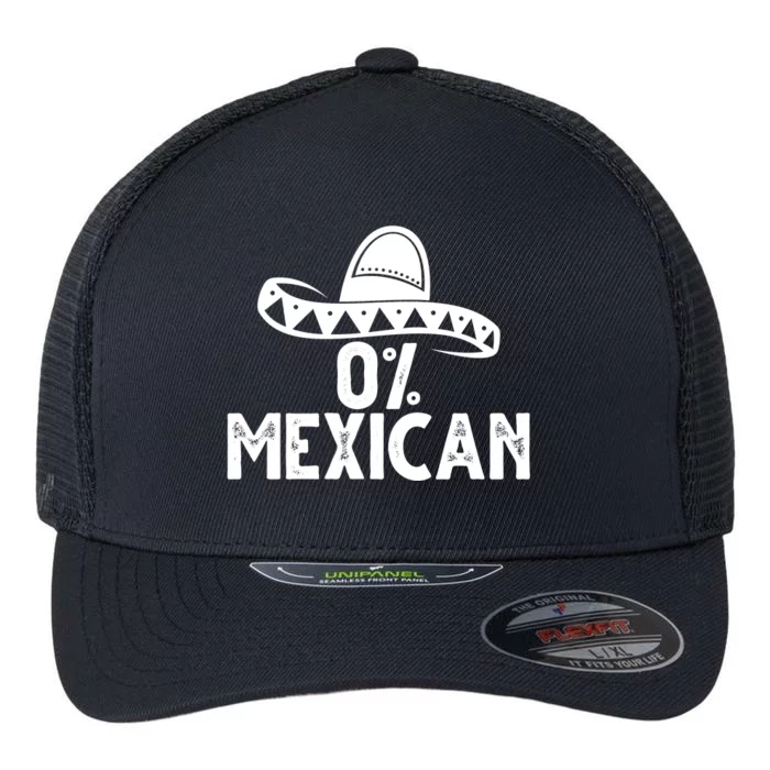 0% Mexican Funny Cinco De Mayo Flexfit Unipanel Trucker Cap