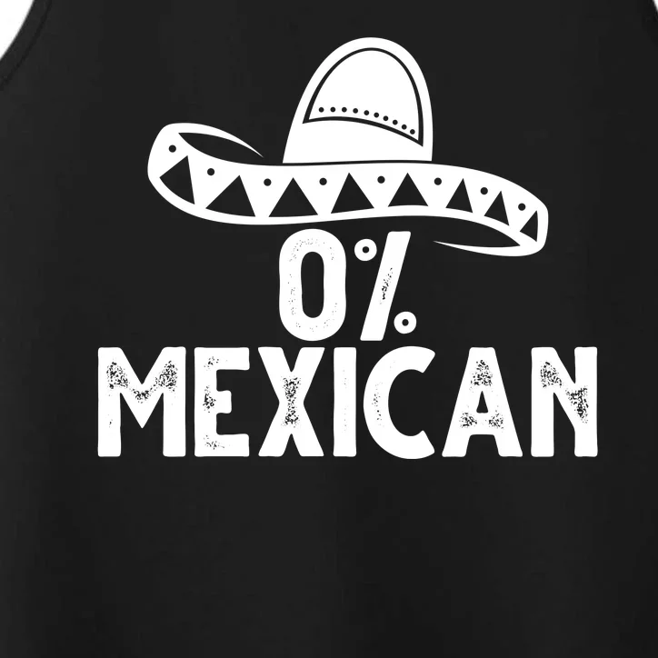 0% Mexican Funny Cinco De Mayo Performance Tank