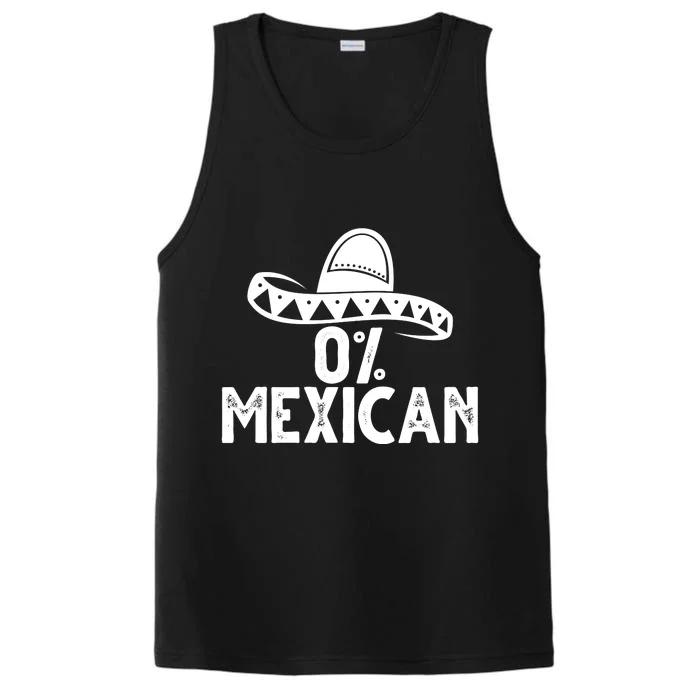 0% Mexican Funny Cinco De Mayo Performance Tank