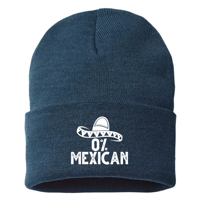 0% Mexican Funny Cinco De Mayo Sustainable Knit Beanie