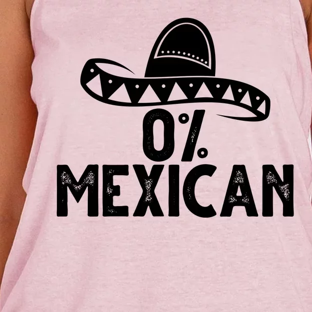 0% Mexican Funny Cinco De Mayo Women's Knotted Racerback Tank