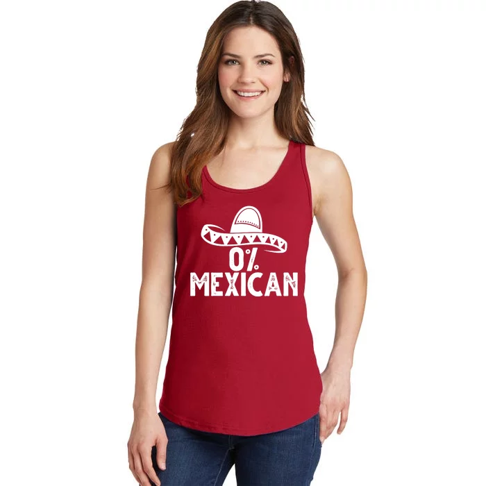 0% Mexican Funny Cinco De Mayo Ladies Essential Tank