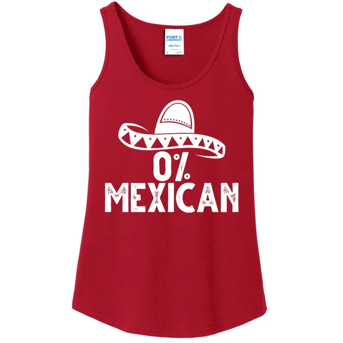 0% Mexican Funny Cinco De Mayo Ladies Essential Tank