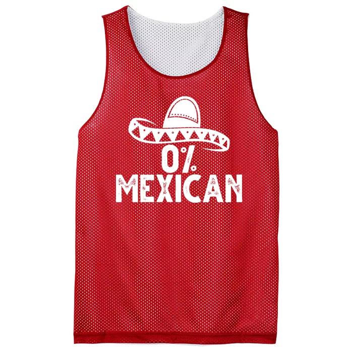 0% Mexican Funny Cinco De Mayo Mesh Reversible Basketball Jersey Tank