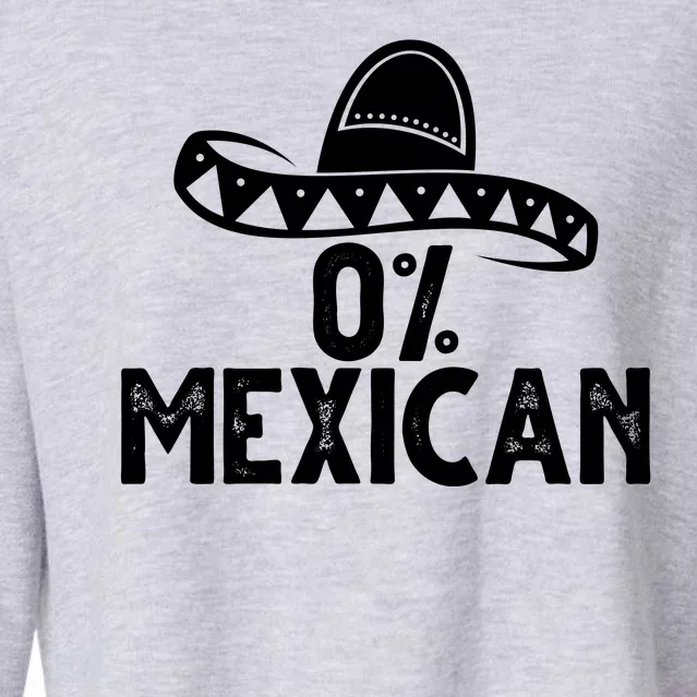 0% Mexican Funny Cinco De Mayo Cropped Pullover Crew