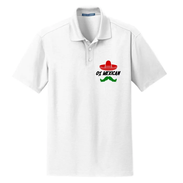 0% Mexican Fiesta Party Cinco De Mayo Funny Dry Zone Grid Performance Polo