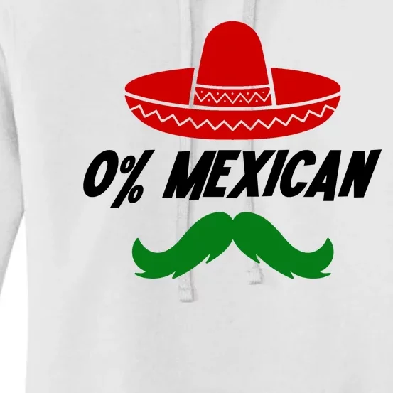 0% Mexican Fiesta Party Cinco De Mayo Funny Women's Pullover Hoodie