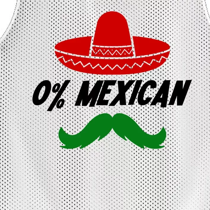 0% Mexican Fiesta Party Cinco De Mayo Funny Mesh Reversible Basketball Jersey Tank