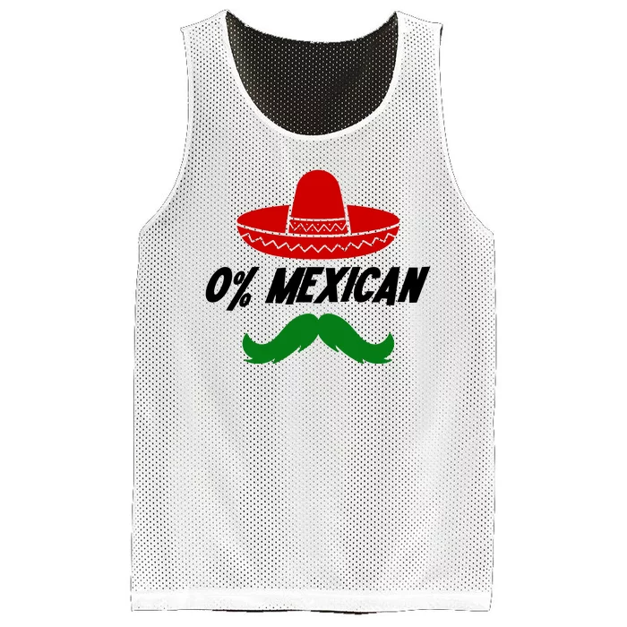 0% Mexican Fiesta Party Cinco De Mayo Funny Mesh Reversible Basketball Jersey Tank