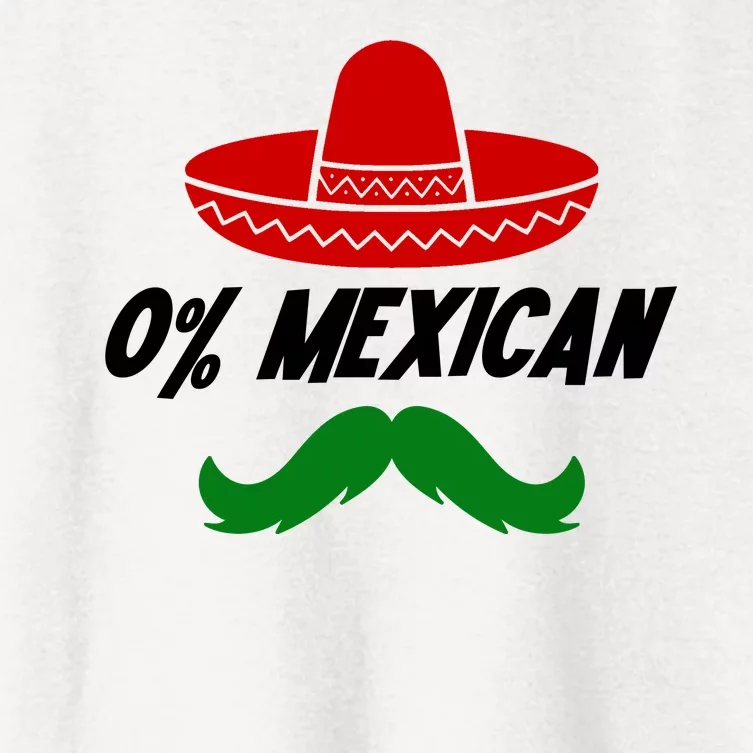 0% Mexican Fiesta Party Cinco De Mayo Funny Women's Crop Top Tee