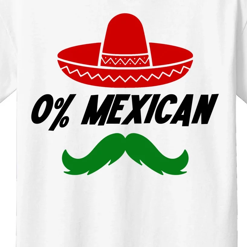 0% Mexican Fiesta Party Cinco De Mayo Funny Kids T-Shirt