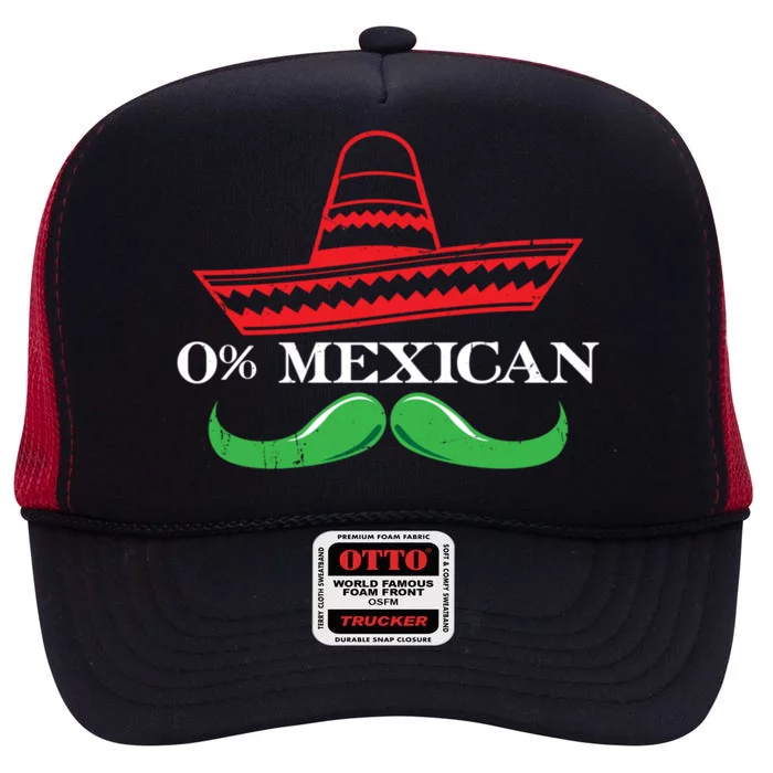 0 Mexican Sombrero Cinco De O Funny Cinco De Mayo Party Cool Gift High Crown Mesh Trucker Hat