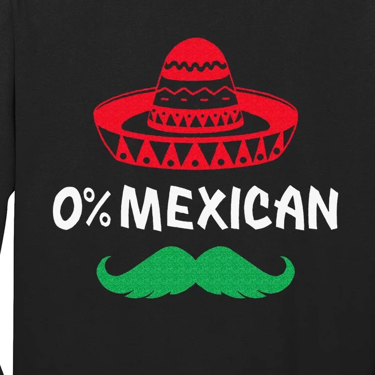 0 Mexican with sombrero and mustache for Cinco de Mayo Long Sleeve Shirt