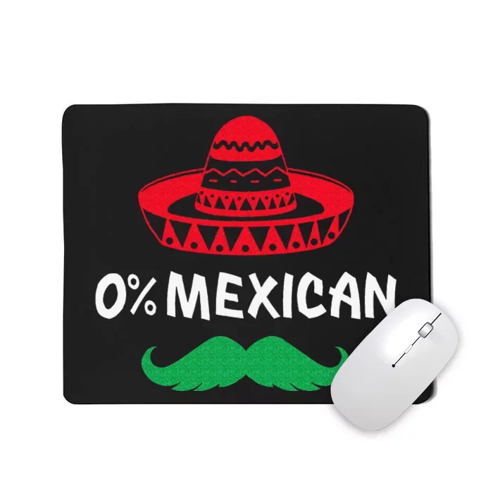 0 Mexican with sombrero and mustache for Cinco de Mayo Mousepad