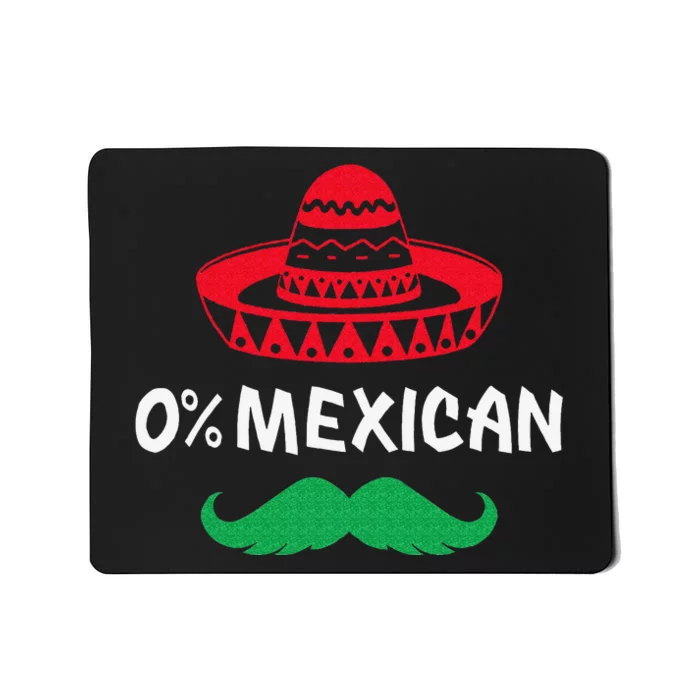 0 Mexican with sombrero and mustache for Cinco de Mayo Mousepad