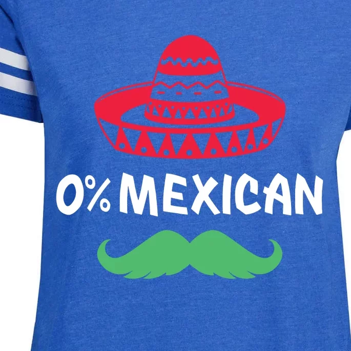 0 Mexican With Sombrero And Mustache For Cinco De Mayo Enza Ladies Jersey Football T-Shirt