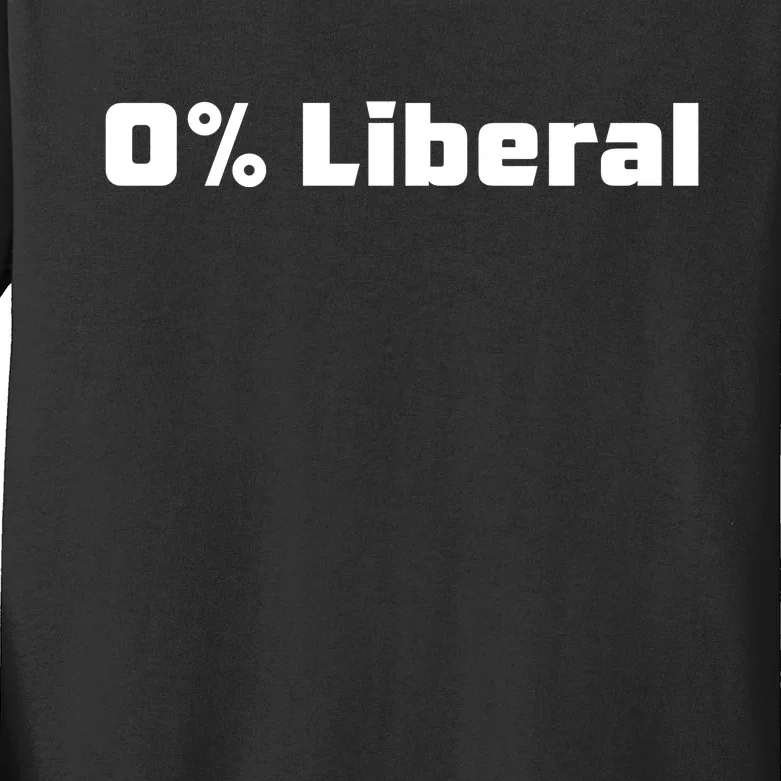 0 Percent Liberal Kids Long Sleeve Shirt