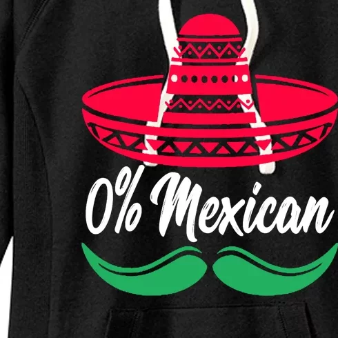 0 Percent Mexican Funny Women's Fleece Hoodie