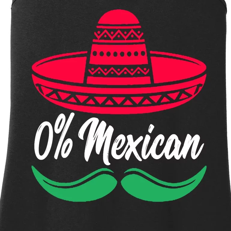 0 Percent Mexican Funny Ladies Essential Tank