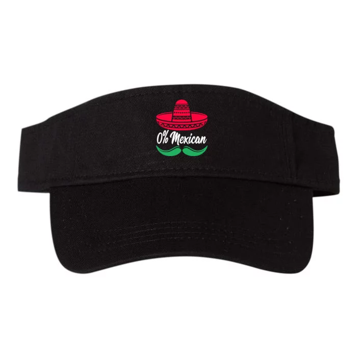 0 Percent Mexican Funny Valucap Bio-Washed Visor