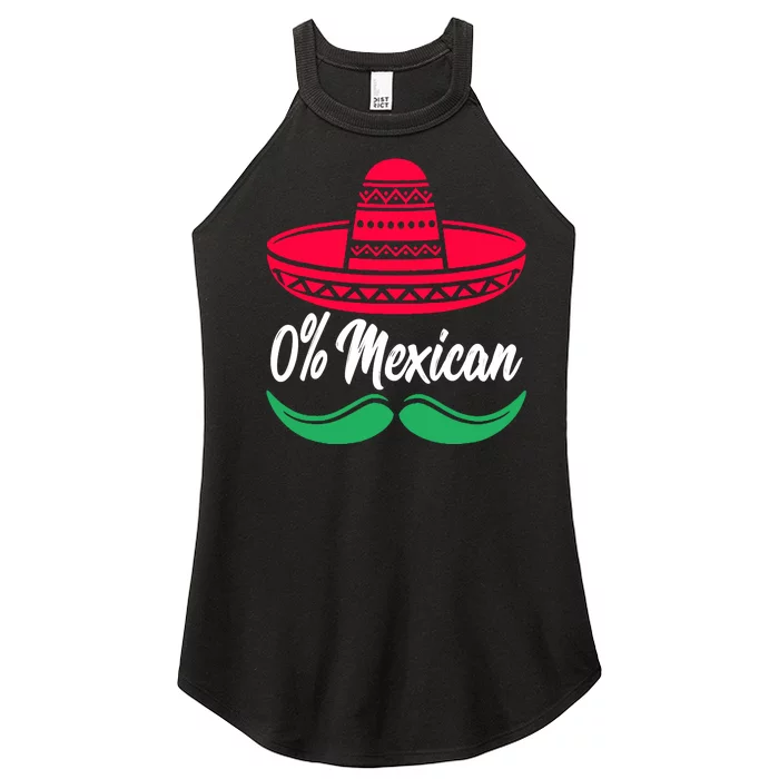 0 Percent Mexican Funny Women’s Perfect Tri Rocker Tank