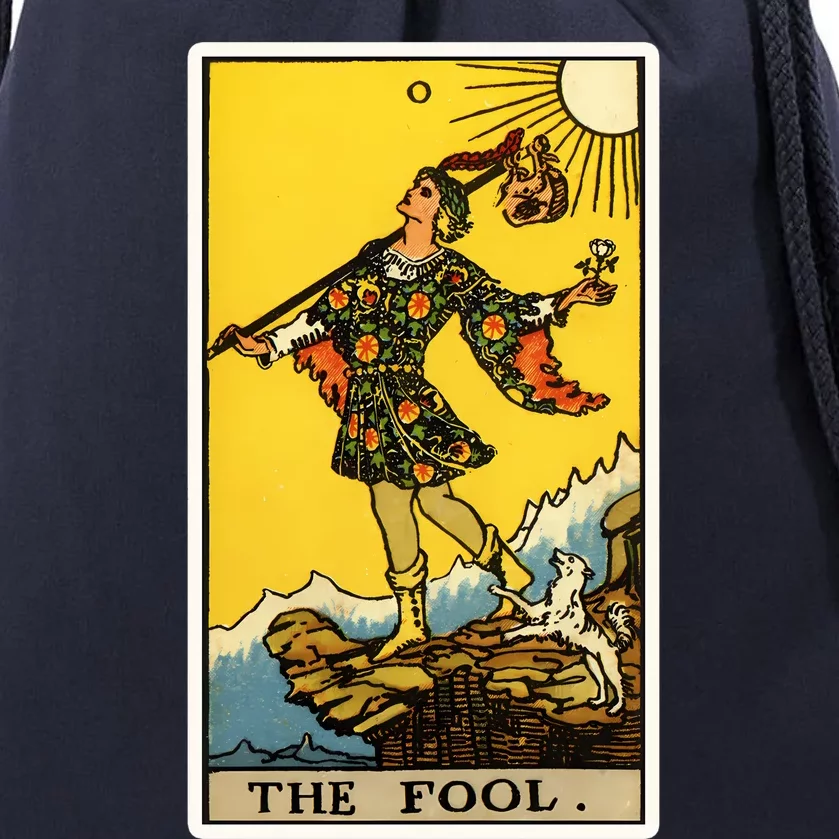 0. The Fool Tarot Card Drawstring Bag