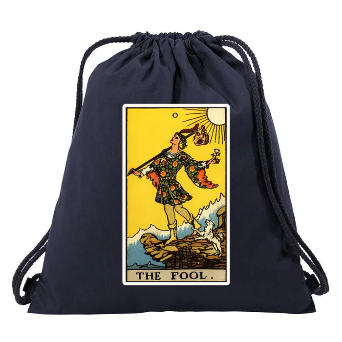 0. The Fool Tarot Card Drawstring Bag