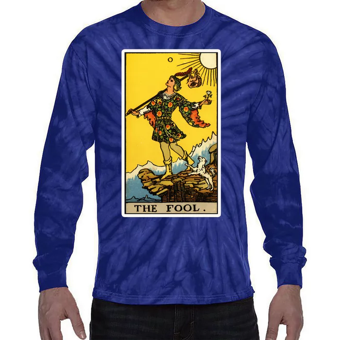 0. The Fool Tarot Card Tie-Dye Long Sleeve Shirt