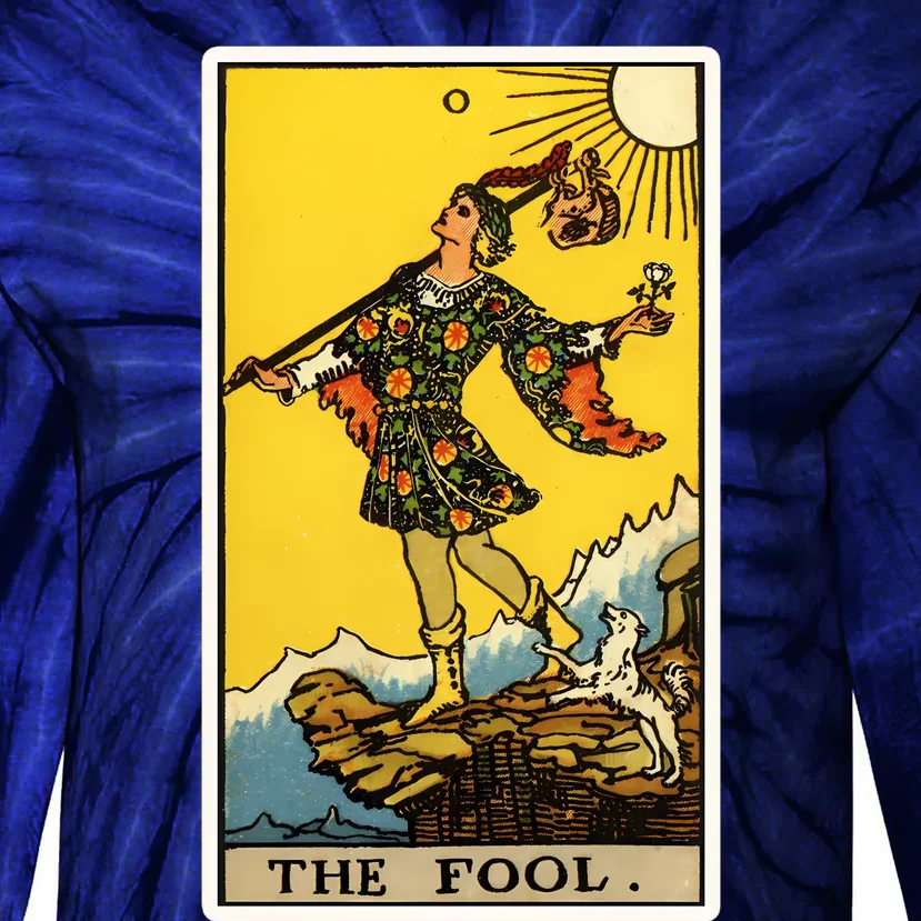 0. The Fool Tarot Card Tie-Dye Long Sleeve Shirt