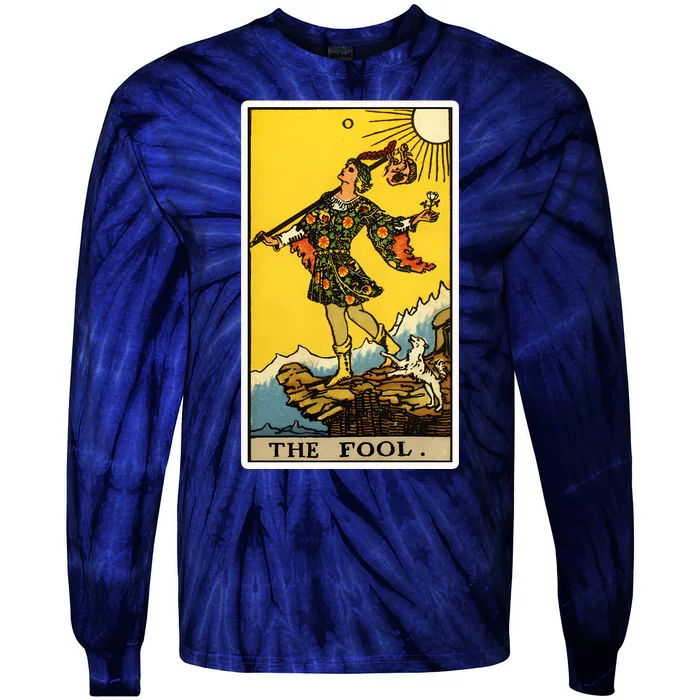 0. The Fool Tarot Card Tie-Dye Long Sleeve Shirt