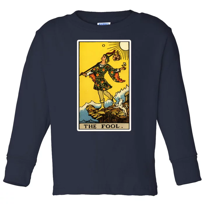 0. The Fool Tarot Card Toddler Long Sleeve Shirt