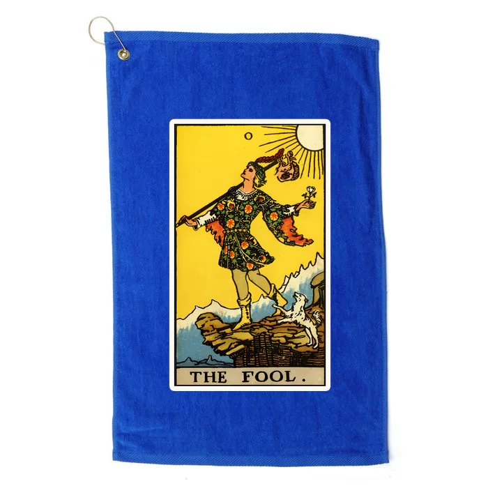 0. The Fool Tarot Card Platinum Collection Golf Towel