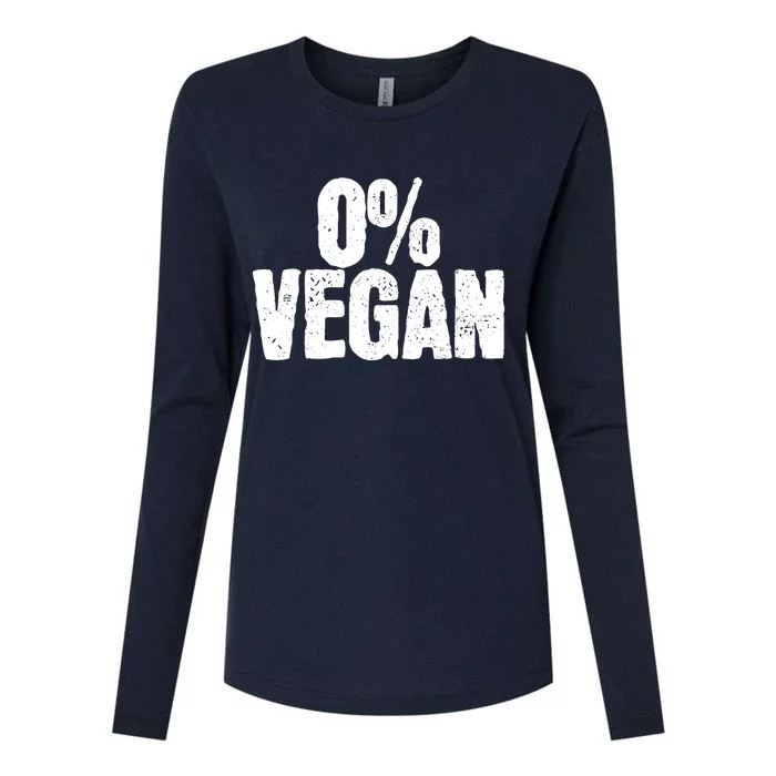 0 Vegan Shirts Meat Lover Chef BBQ Funny Womens Cotton Relaxed Long Sleeve T-Shirt