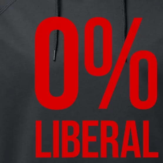 0% Zero Percent Liberal Conservative Performance Fleece Hoodie